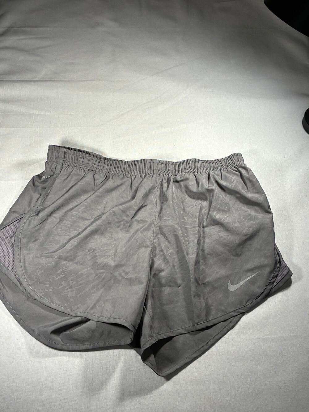 Nike Dri-FIT Gray Reflective Running Shorts Athletic Gym XS